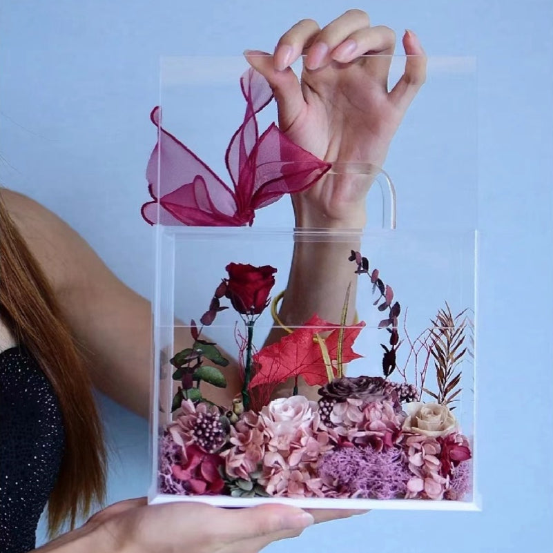Small Suitcase Shaped Acrylic Gift Box