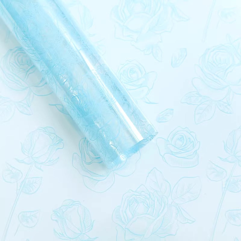20pcs Rose Print Cellophane Wrap (57x57cm)