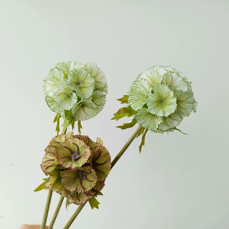 26" Silk Scabiosa Starflower Pod Stem