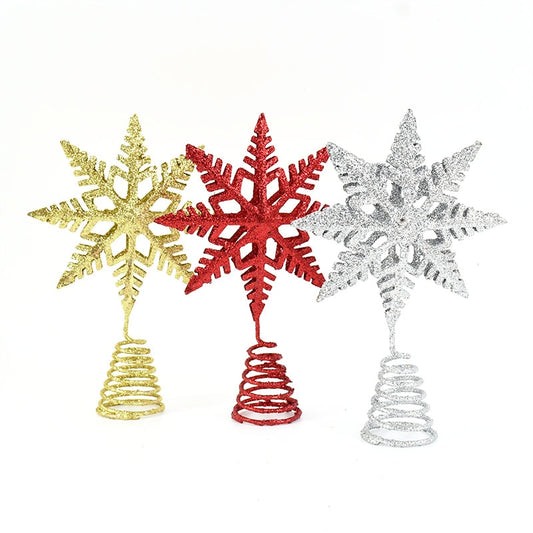 Cime de sapin de Noël flocon de neige 23 cm