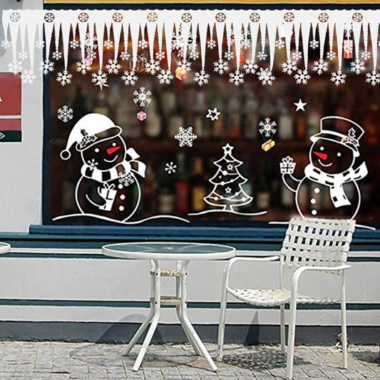 Lot de 2 décorations de fenêtre flocon de neige de Noël