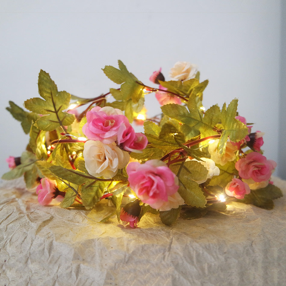 Guirlande lumineuse de 30 roses LED, 2,5 mètres