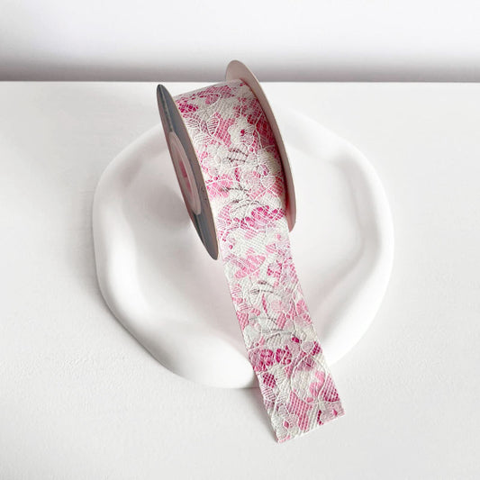 Floral Lace Embroidery Ribbon (3.8cmx8Yd)
