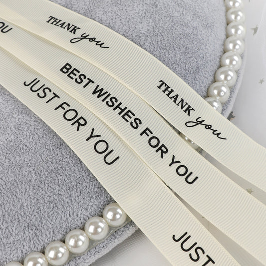 الحد الأدنى من شريط Grosgrain العاجي (20 مم × 45 ياردة)