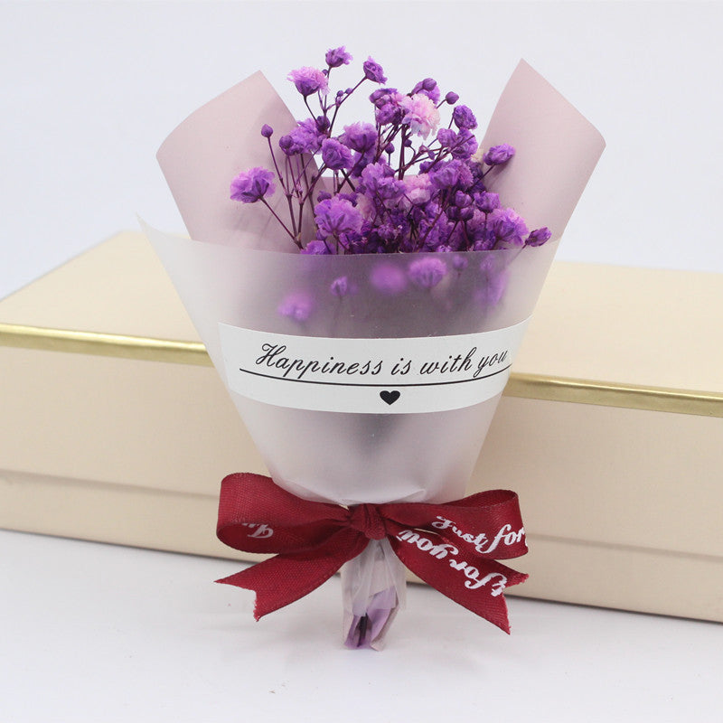 Set of 4 Dried Flowers Soap Rose Mini Bouquet Thank You Gift