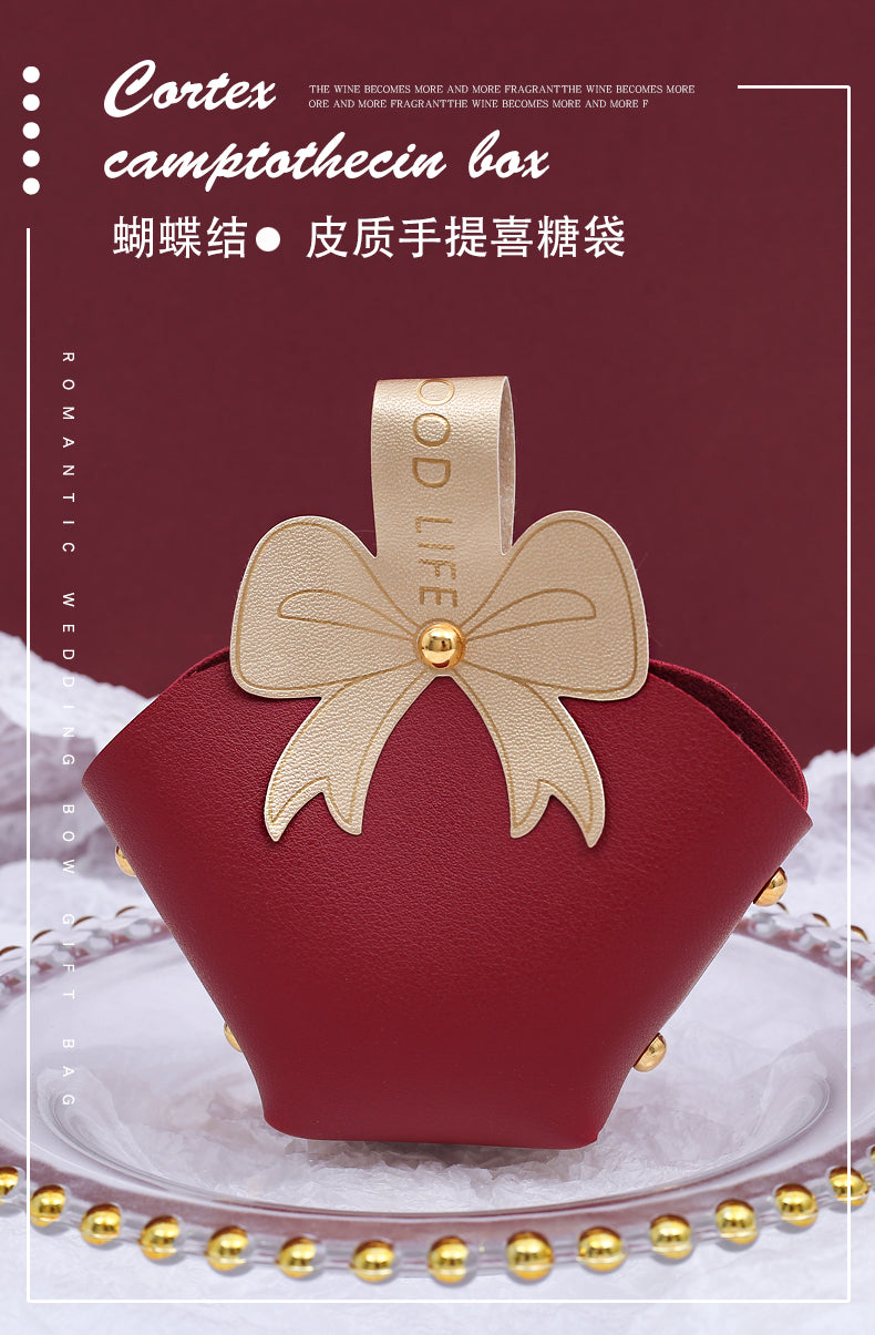 Golden Gift Bow Party Favor Gift Bag Pack 20