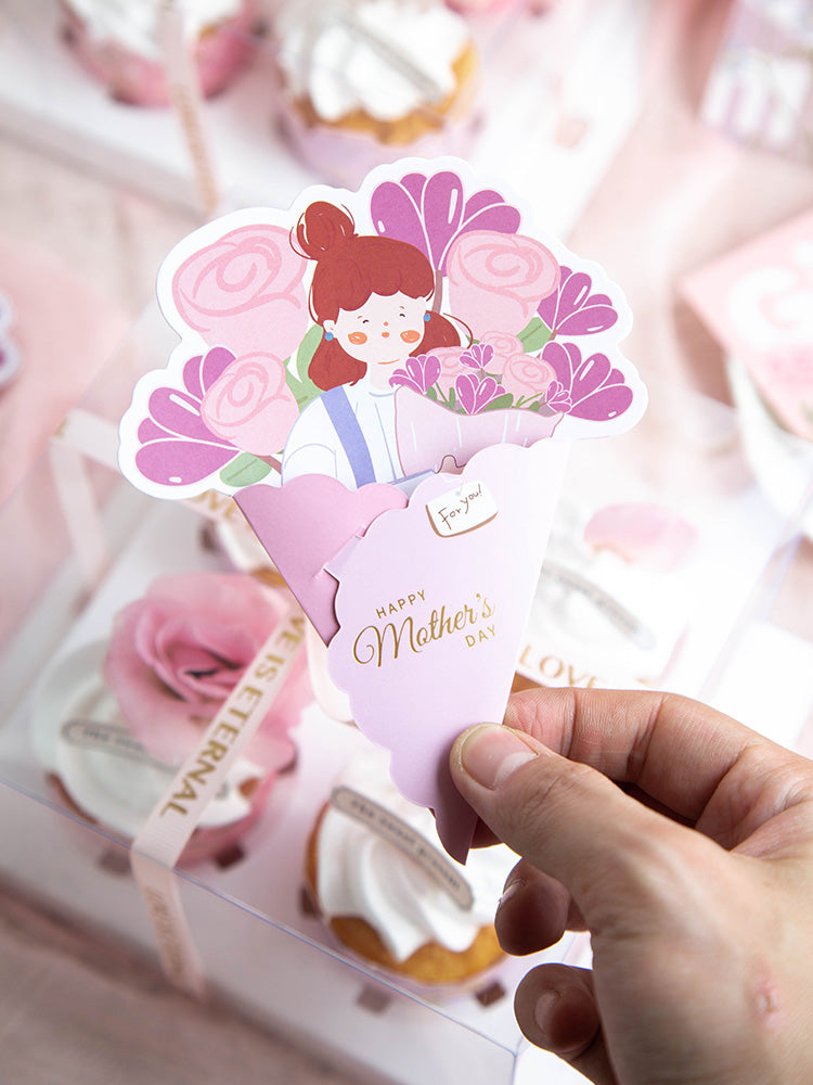 Happy Mother's Day Flower Greeting Cards Pack 20