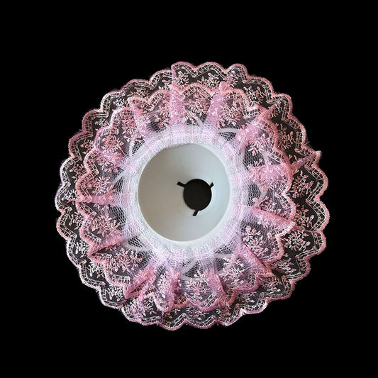 Collerette de bouquet de mariée garnie de dentelle (lot de 10)