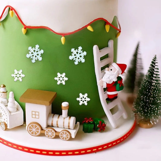 20 ornements flocons de neige en résine à paillettes pour Noël