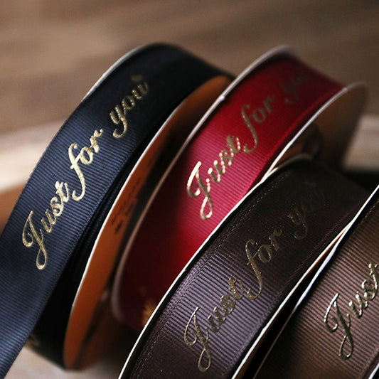 شريط Grosgrain لتغليف الزهور (25 مم × 50 ياردة)