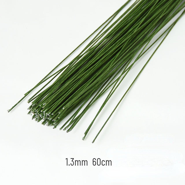 100pcs Green Floral Wire for Flowers Floral Stems Floral Design Supplies