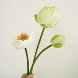 Load image into Gallery viewer, Artificial White Lotus Flower Stem (75cm)