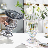 Load image into Gallery viewer, Pedestal Vintage Crystal Glass Urn Vase