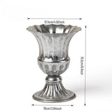 Load image into Gallery viewer, Antique Silver Metal Urn Planter Trumpet Vase