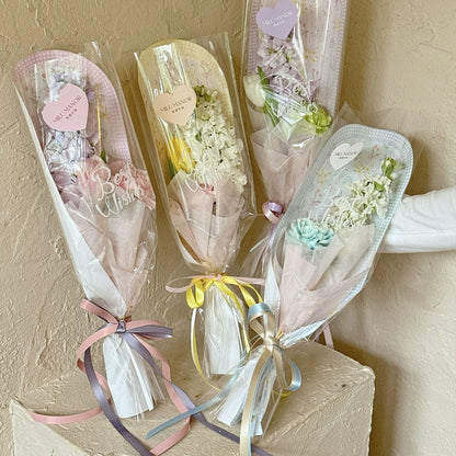 Papier de support et tiges de rose individuelles transparentes, lot de 50