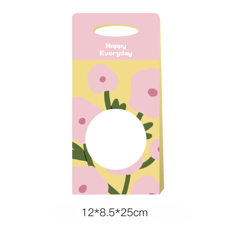 Lot de 10 boîtes cadeaux à motifs floraux découpés avec poignée