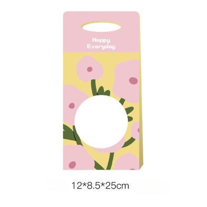 Lot de 10 boîtes cadeaux à motifs floraux découpés avec poignée