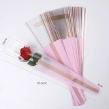 Load image into Gallery viewer, 100pcs Gold Stripes Single Flower Sleeves Bags