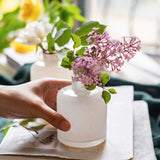 Load image into Gallery viewer, Minimalist White Frosted Glass Bud Vase