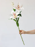 Load image into Gallery viewer, 3-Head Real-Touch Artificial Lily Spray (85cm)