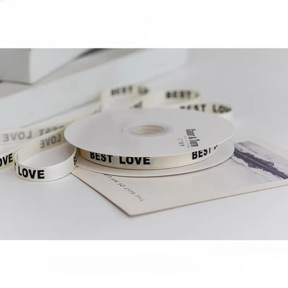 Ruban gros-grain BEST LOVE (1 cm x 22 m)