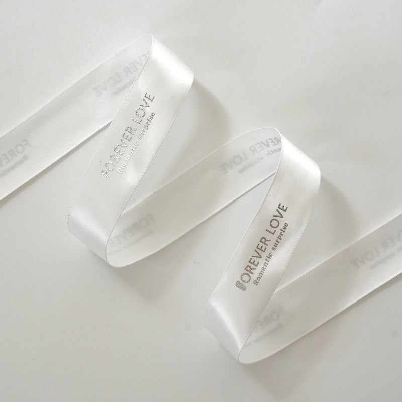 "Forever Love" Printed Satin Ribbon (25mm x 20Yd)