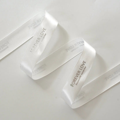 "Forever Love" Printed Satin Ribbon (25mm x 20Yd)
