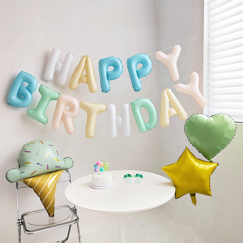 Colorful HAPPY BIRTHDAY Letter Balloon Garland