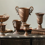 Load image into Gallery viewer, Rustic Antique Bronze Iron Urn Vase