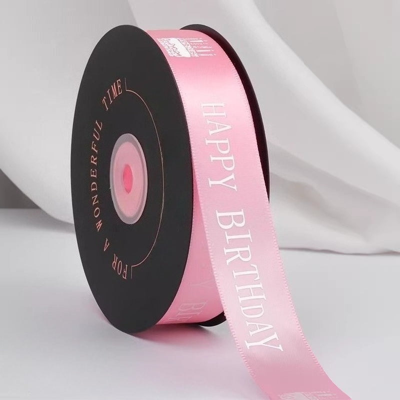 Happy Birthday Satin Ribbon (2.5cmx45Yd)