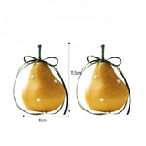 Load image into Gallery viewer, Realistic Artificial Pear Decor with Pearls &amp; Ribbon