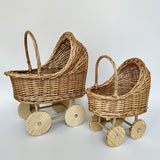 Load image into Gallery viewer, Rattan Baby Stroller Flower Basket