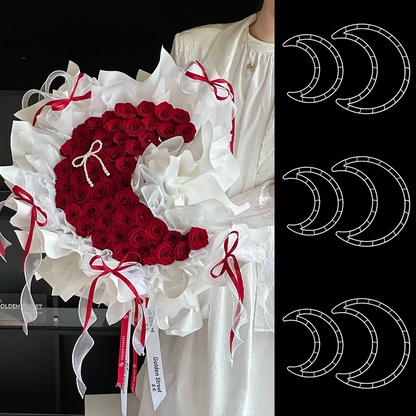 Crescent Moon Floral Arrangement Frame (3 Sets)