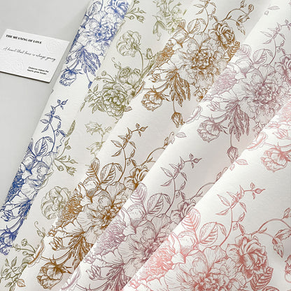 20pcs Vintage Botanical Kapok Wrap Paper (38x50cm)