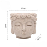 Load image into Gallery viewer, Unique Buddha Head Resin Planter
