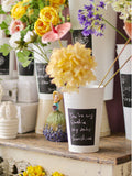 Load image into Gallery viewer, French Metal Flower Bucket with Chalkboard Pack 2