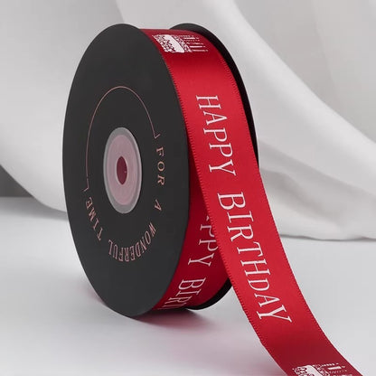 Happy Birthday Satin Ribbon (2.5cmx45Yd)
