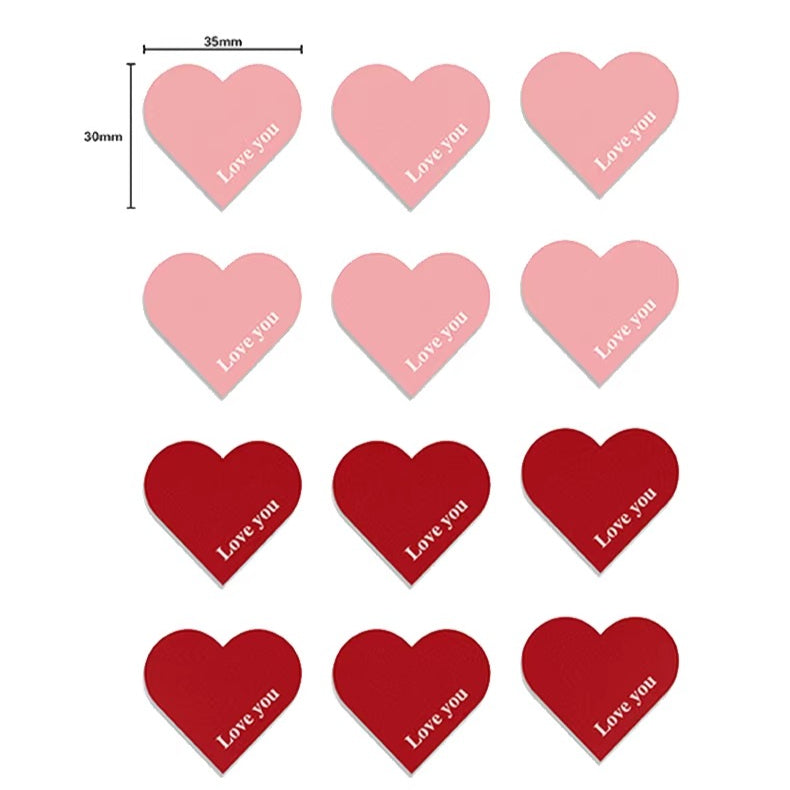 LOVE Heart Shaped Adhesive Stickers