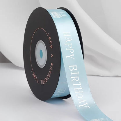 Happy Birthday Satin Ribbon (2.5cmx45Yd)
