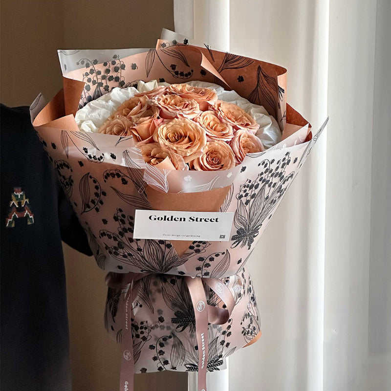 20pcs Frosted Floral Cellophane Wrap (58x58cm)