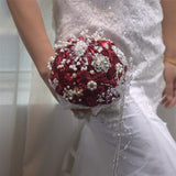 Load image into Gallery viewer, Satin Rose Bridal Bouquet with Butterfly