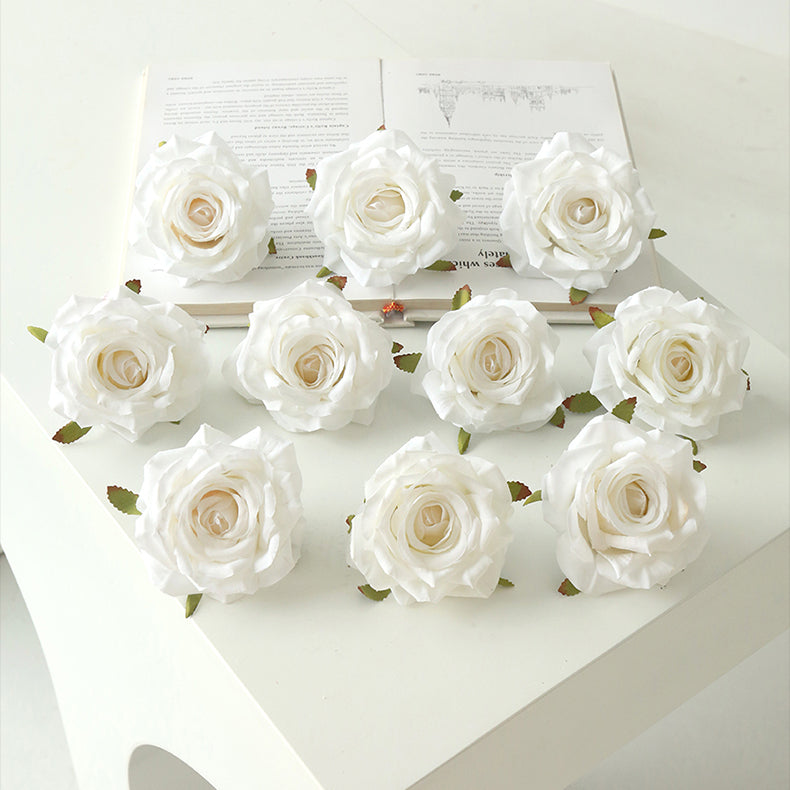 9cm Artificial Silk Rose Flower Heads Pack 10