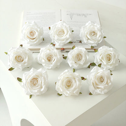 9cm Artificial Silk Rose Flower Heads Pack 10