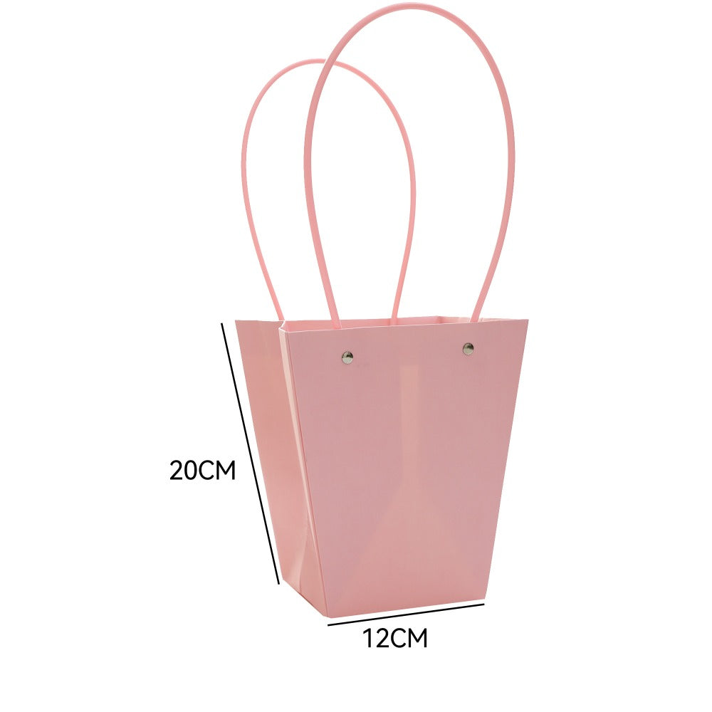 Pink Kraft Paper Flower Bouquet Bags Pack 10
