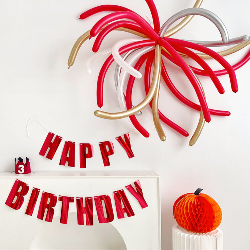 Colorful Firework Skinny Long Balloons Kit