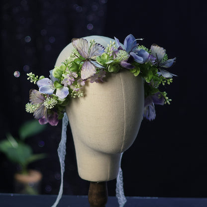 Lavender Butterfly Flower Crown