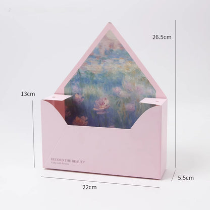 Coffret cadeau pour bouquet en forme d'enveloppe, 10 pièces