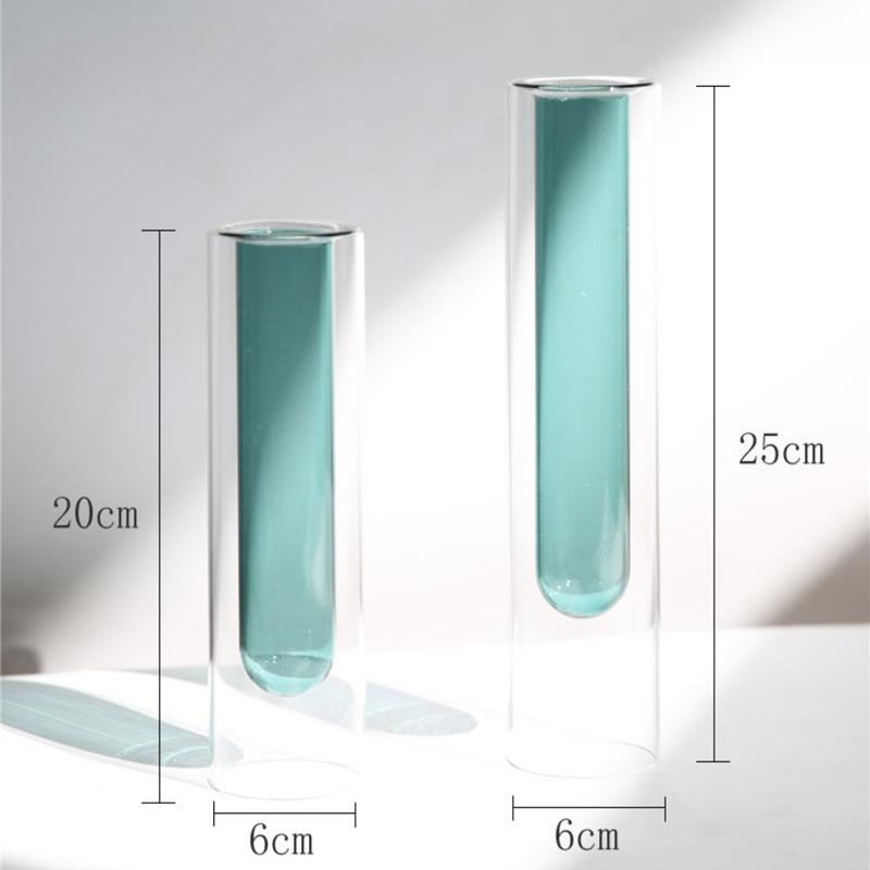 Modern Cylindrical Test Tube Glass Vase