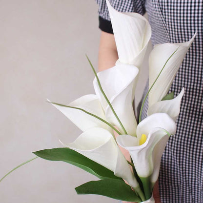 White Calla Lily Artificial Bridesmaid Bouquet