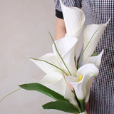 Load image into Gallery viewer, White Calla Lily Artificial Bridesmaid Bouquet